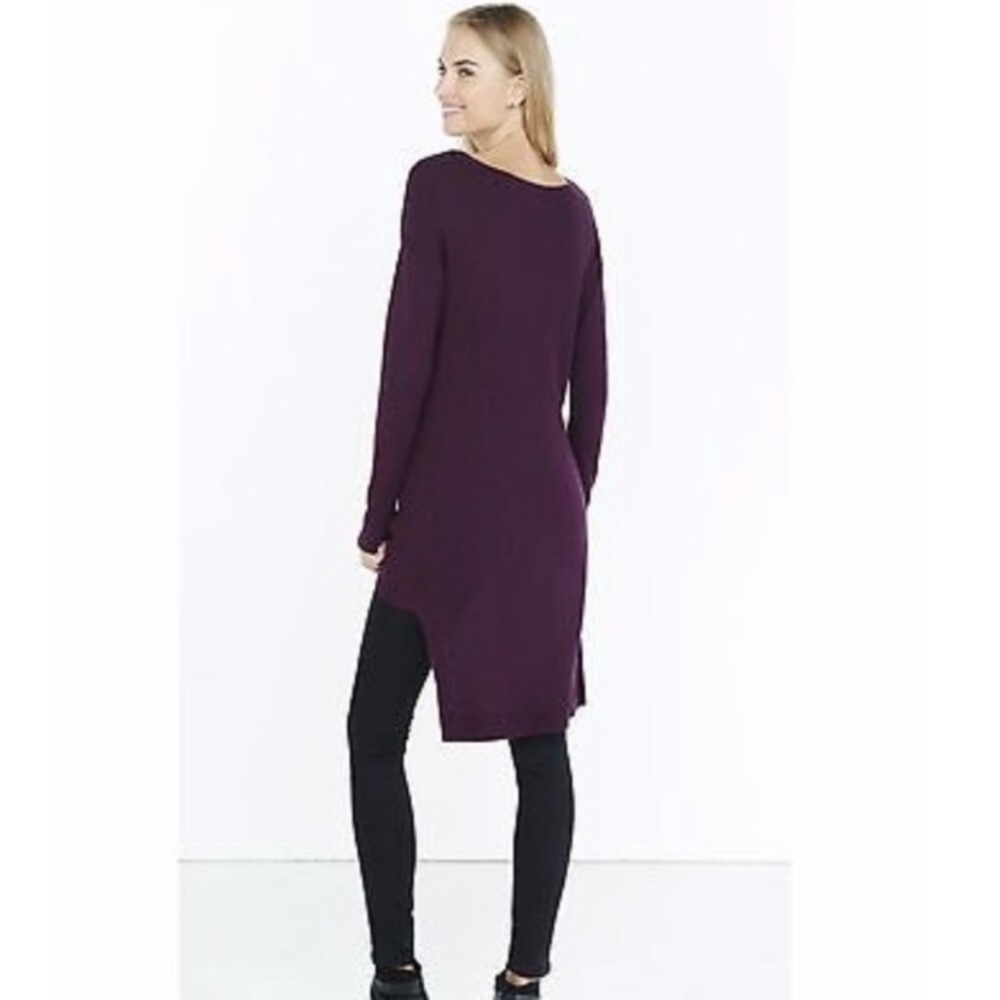 Express Ribbed Asymmetrical High Low Tunic - Picture 2 of 8